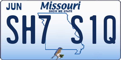 MO license plate SH7S1Q