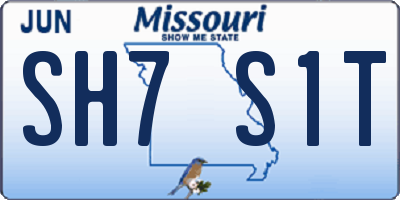 MO license plate SH7S1T