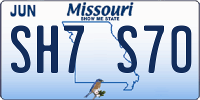 MO license plate SH7S7O