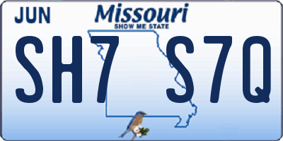 MO license plate SH7S7Q