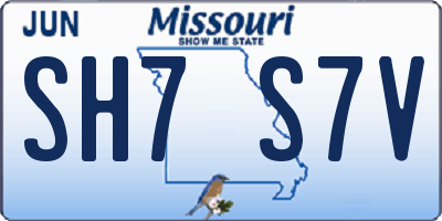 MO license plate SH7S7V