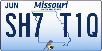 MO license plate SH7T1Q