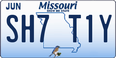 MO license plate SH7T1Y