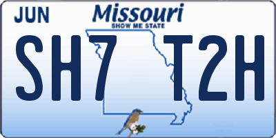 MO license plate SH7T2H
