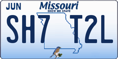 MO license plate SH7T2L