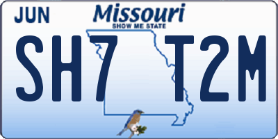MO license plate SH7T2M