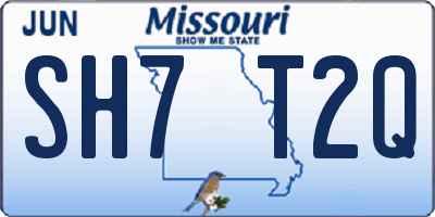 MO license plate SH7T2Q