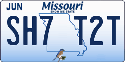 MO license plate SH7T2T