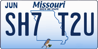 MO license plate SH7T2U
