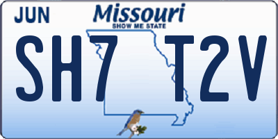 MO license plate SH7T2V