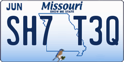MO license plate SH7T3Q