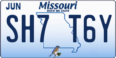 MO license plate SH7T6Y