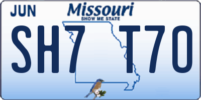 MO license plate SH7T7O