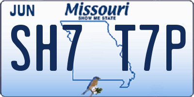 MO license plate SH7T7P
