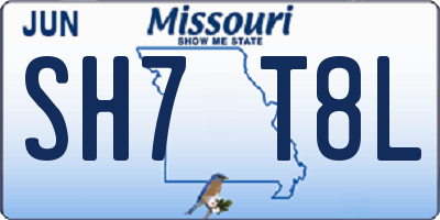 MO license plate SH7T8L