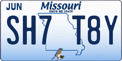 MO license plate SH7T8Y