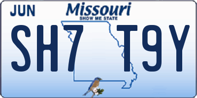 MO license plate SH7T9Y
