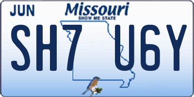 MO license plate SH7U6Y