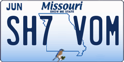 MO license plate SH7V0M