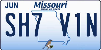 MO license plate SH7V1N