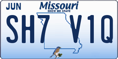 MO license plate SH7V1Q