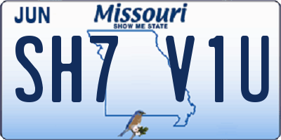 MO license plate SH7V1U