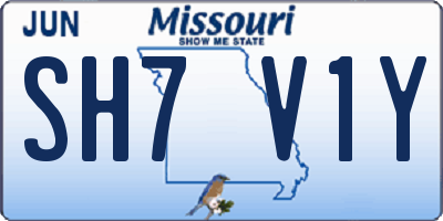 MO license plate SH7V1Y