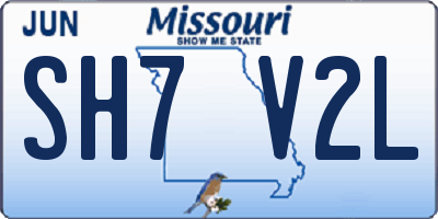 MO license plate SH7V2L