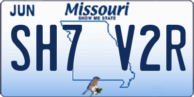 MO license plate SH7V2R