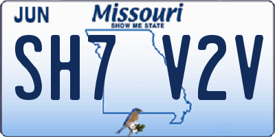 MO license plate SH7V2V