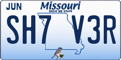 MO license plate SH7V3R