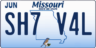 MO license plate SH7V4L