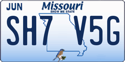 MO license plate SH7V5G
