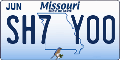MO license plate SH7Y0O