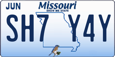 MO license plate SH7Y4Y