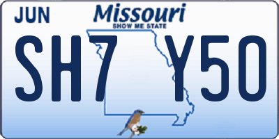 MO license plate SH7Y5O