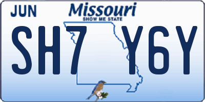 MO license plate SH7Y6Y