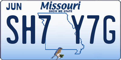MO license plate SH7Y7G