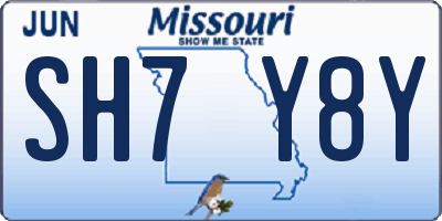 MO license plate SH7Y8Y