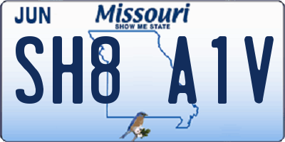 MO license plate SH8A1V