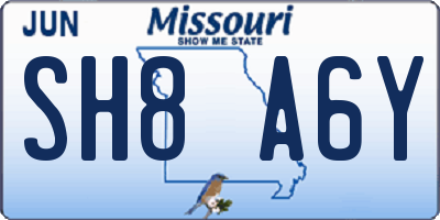 MO license plate SH8A6Y