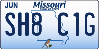 MO license plate SH8C1G