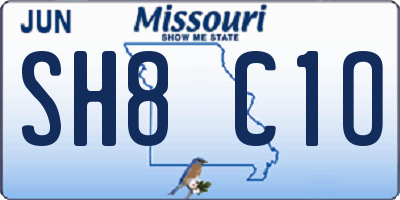MO license plate SH8C1O