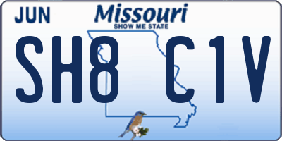 MO license plate SH8C1V