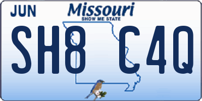 MO license plate SH8C4Q