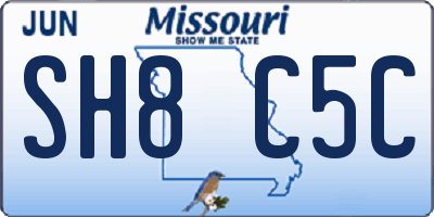 MO license plate SH8C5C