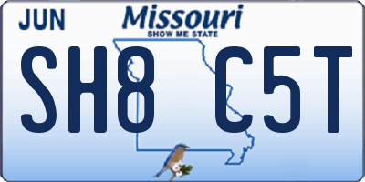 MO license plate SH8C5T