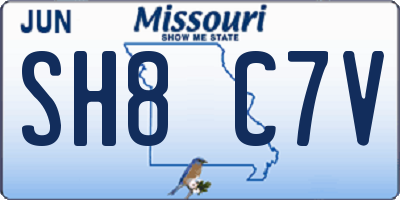 MO license plate SH8C7V