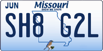 MO license plate SH8G2L