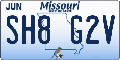 MO license plate SH8G2V
